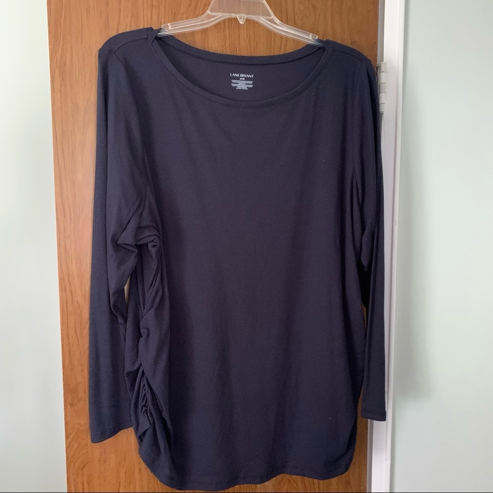 Lane Bryant size 26/28 ruched side long slv shirt